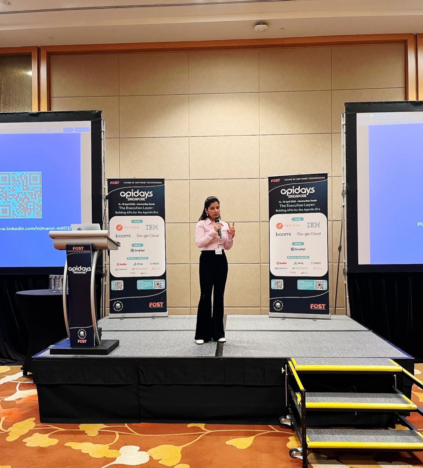 Mansi speaking at apidays Singapore 2026